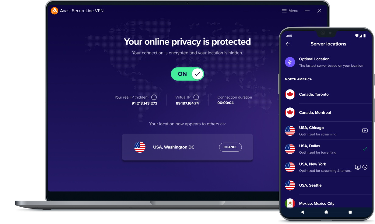 VPN Avast SecureLine - PC et mobile