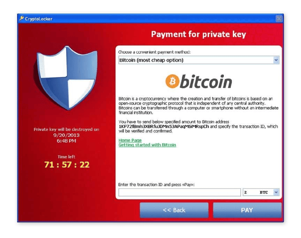 Les filecoders comme CryptoLocker donnent aux victimes un délai pour payer une clé de déchiffrement afin de récupérer leurs fichiers.