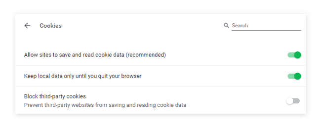 Cookies Settings