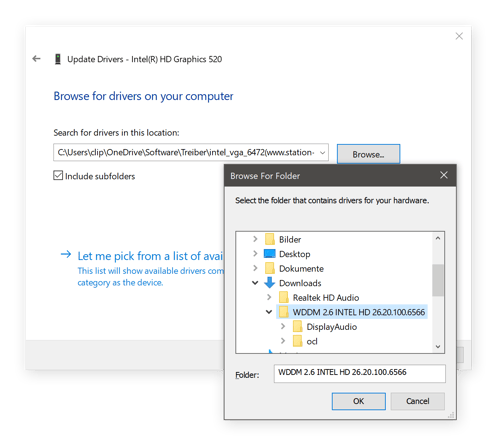 Pointing Device Manager to the right driver files