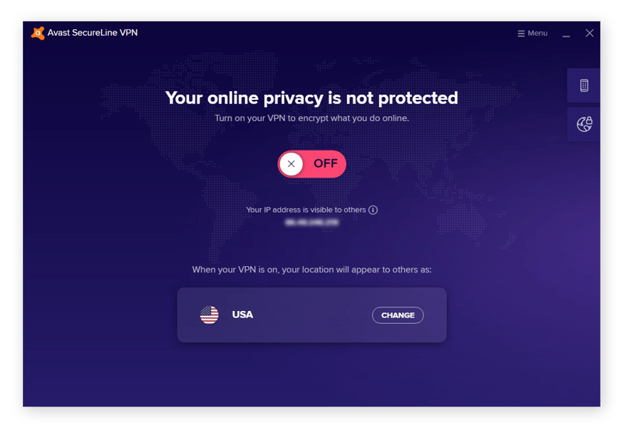 Ver su dirección IP en Avast SecureLine VPN para Windows 10