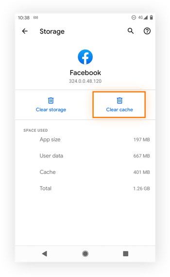 Nettoyage du cache dans Android 11.