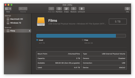 Using Disk Utilitiy to format internal or external disks