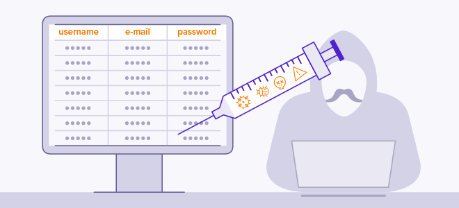 Os cibercriminosos podem usar ataques de injeção de SQL para invadir um banco de dados do site.