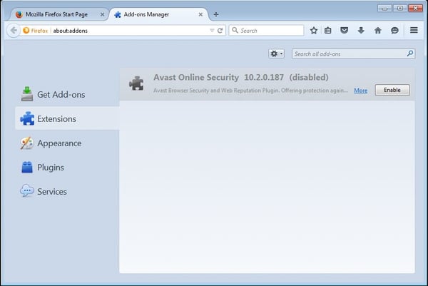 Extensions - Avast Online Security