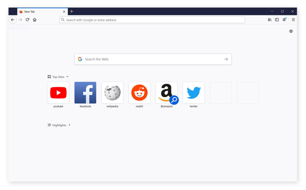 Captura de pantalla de una ventana del navegador web Firefox