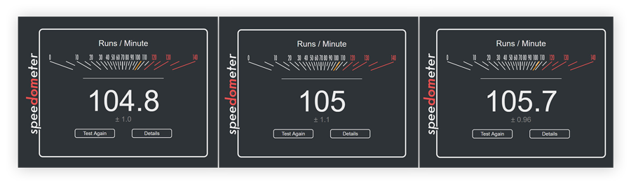 Test de Google Chrome dans Speedometer 2.0 de BrowserBench