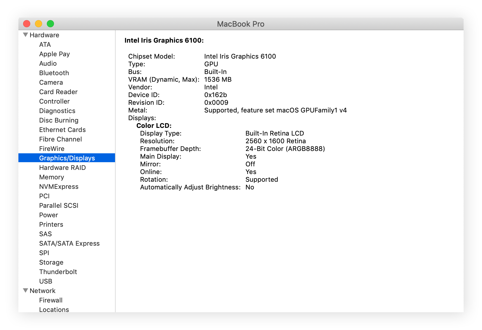 Comment obtenir plus d’informations sur votre carte graphique via Informations système dans À propos de ce Mac.